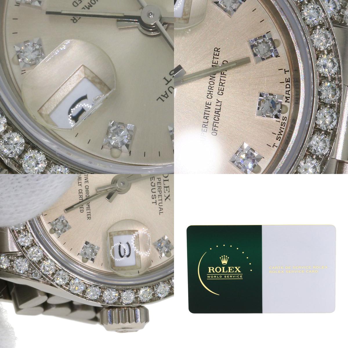 ROLEX DATEJUST 10P Diamond Watches 69159G K18 White Gold/K18 White Gold Ladies