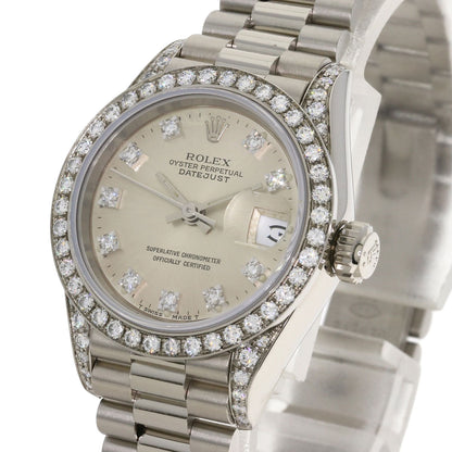 ROLEX DATEJUST 10P Diamond Watches 69159G K18 White Gold/K18 White Gold Ladies