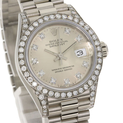 ROLEX DATEJUST 10P Diamond Watches 69159G K18 White Gold/K18 White Gold Ladies