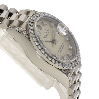 ROLEX DATEJUST 10P Diamond Watches 69159G K18 White Gold/K18 White Gold Ladies