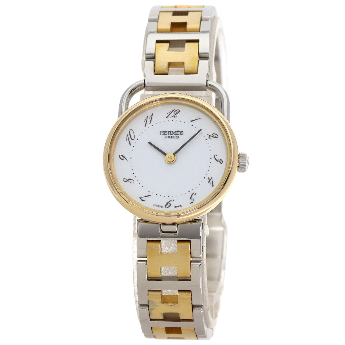 HERMES Arceau Watches Stainless Steel/SSxGP Ladies