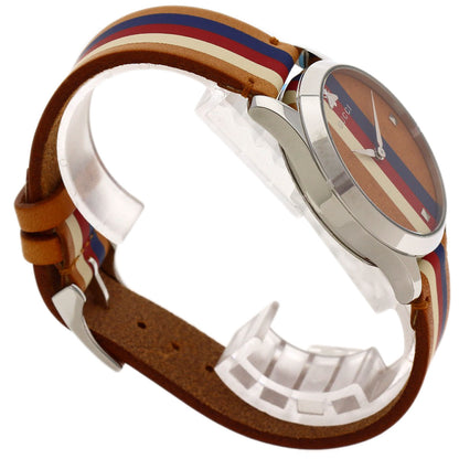 GUCCI G timeless Watches 126.4 Stainless Steel/Leather Boys
