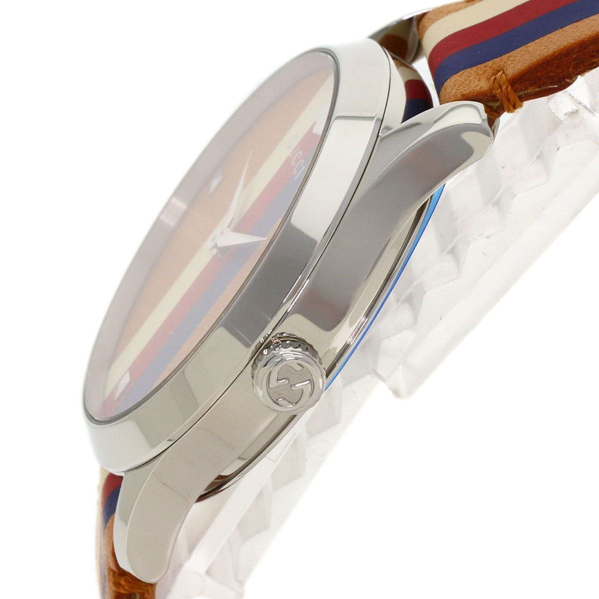 GUCCI G timeless Watches 126.4 Stainless Steel/Leather Boys