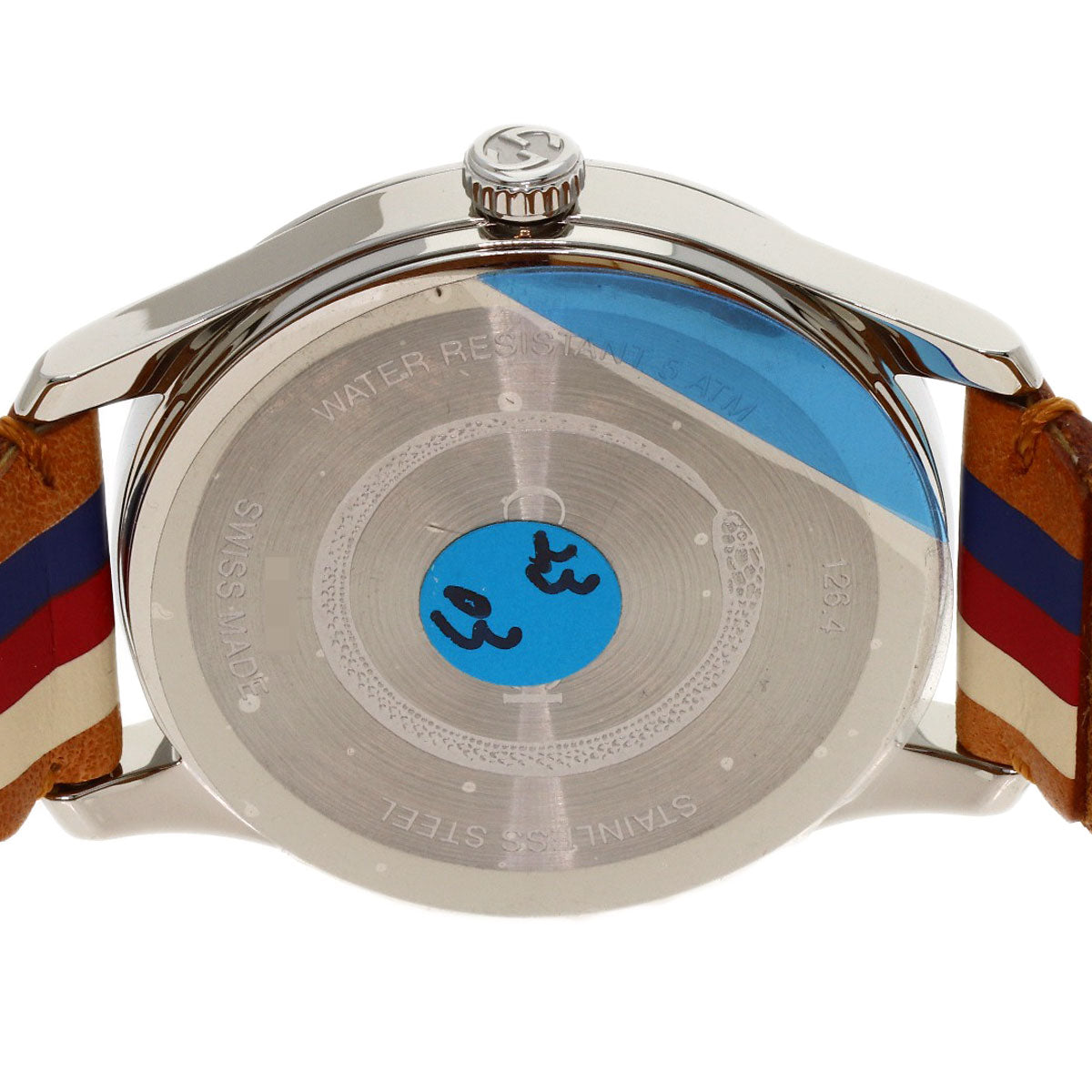 GUCCI G timeless Watches 126.4 Stainless Steel/Leather Boys