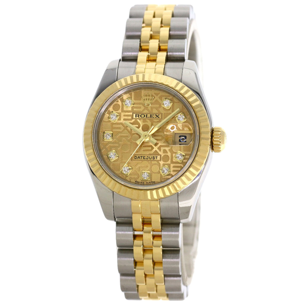 ROLEX DATEJUST 10P Diamond Watches 179173G Stainless Steel/SSxK18YG Ladies