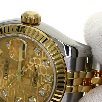 ROLEX DATEJUST 10P Diamond Watches 179173G Stainless Steel/SSxK18YG Ladies