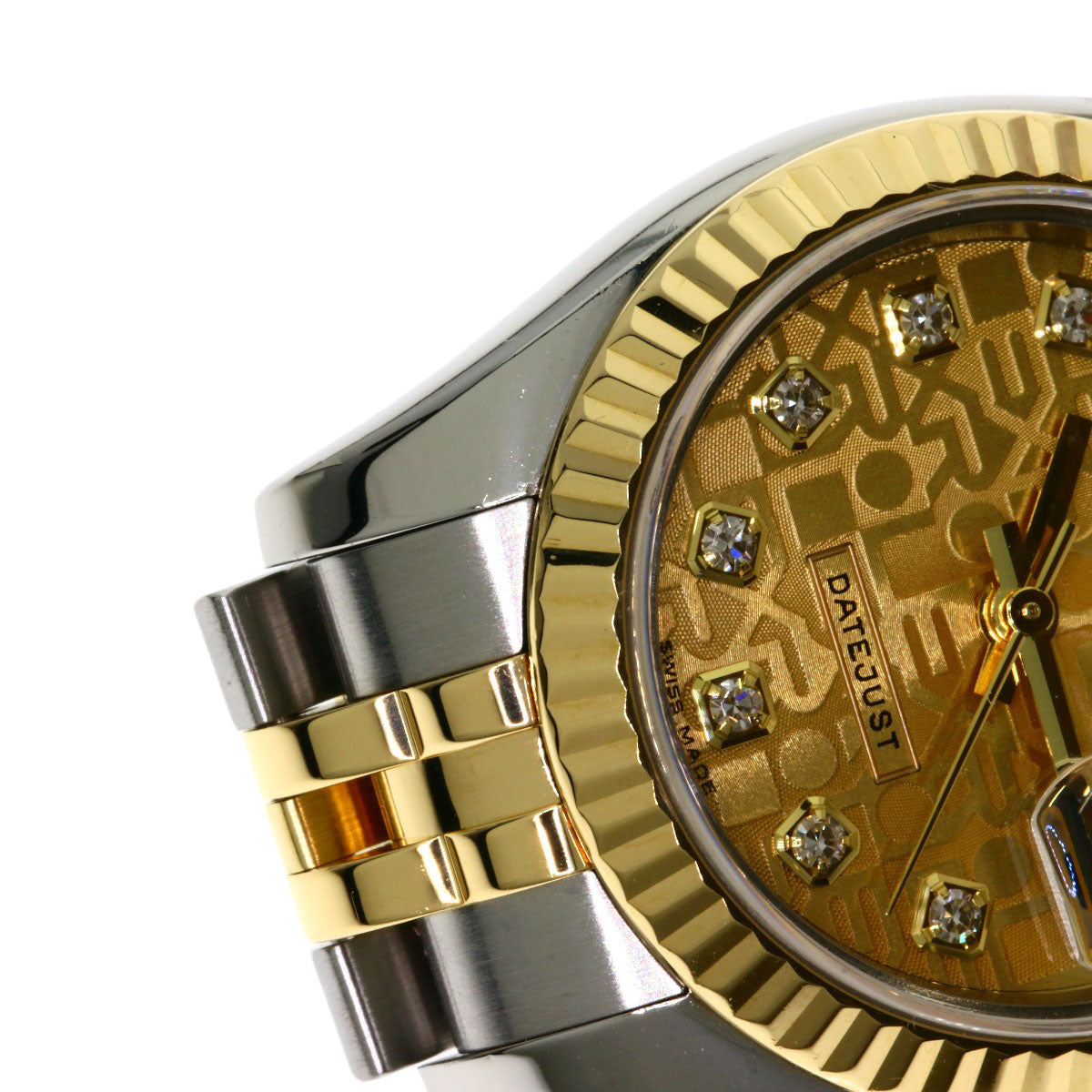 ROLEX DATEJUST 10P Diamond Watches 179173G Stainless Steel/SSxK18YG Ladies