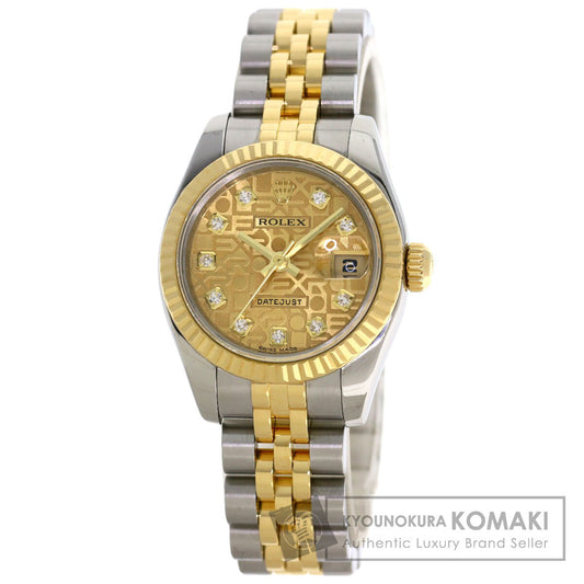 ROLEX DATEJUST 10P Diamond Watches 179173G Stainless Steel/SSxK18YG Ladies