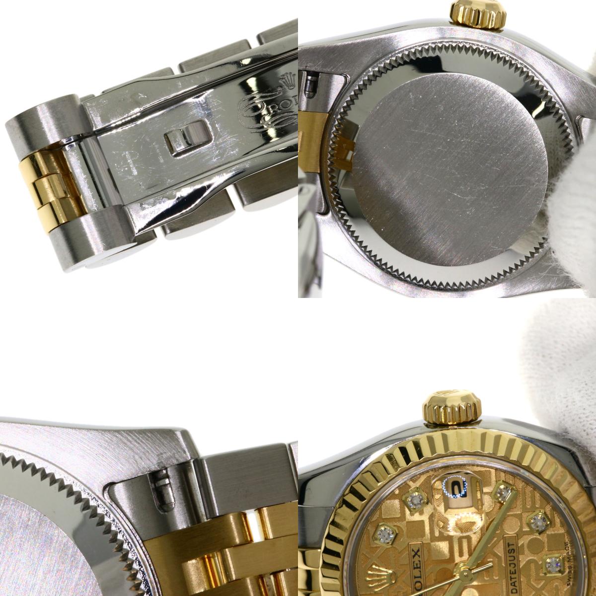ROLEX DATEJUST 10P Diamond Watches 179173G Stainless Steel/SSxK18YG Ladies