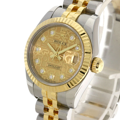 ROLEX DATEJUST 10P Diamond Watches 179173G Stainless Steel/SSxK18YG Ladies