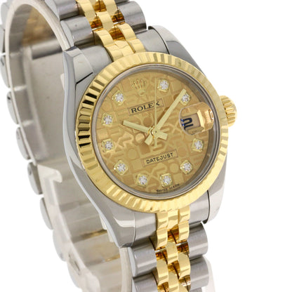 ROLEX DATEJUST 10P Diamond Watches 179173G Stainless Steel/SSxK18YG Ladies