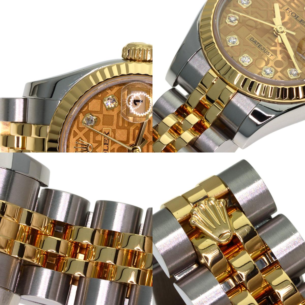 ROLEX DATEJUST 10P Diamond Watches 179173G Stainless Steel/SSxK18YG Ladies