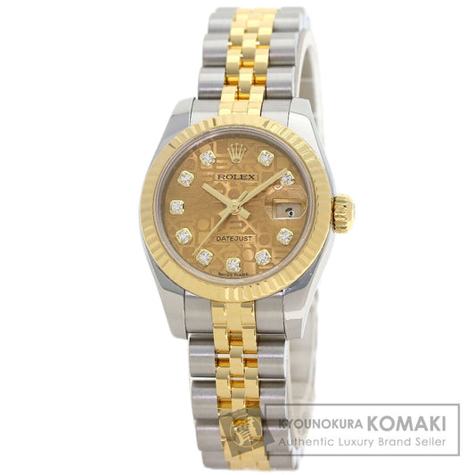 ROLEX DATEJUST 10P Diamond Watches 179173G Stainless Steel/SSxK18YG Ladies
