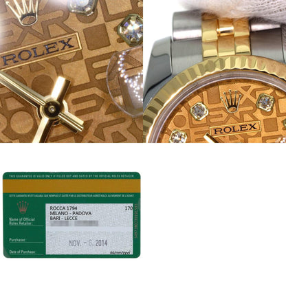 ROLEX DATEJUST 10P Diamond Watches 179173G Stainless Steel/SSxK18YG Ladies