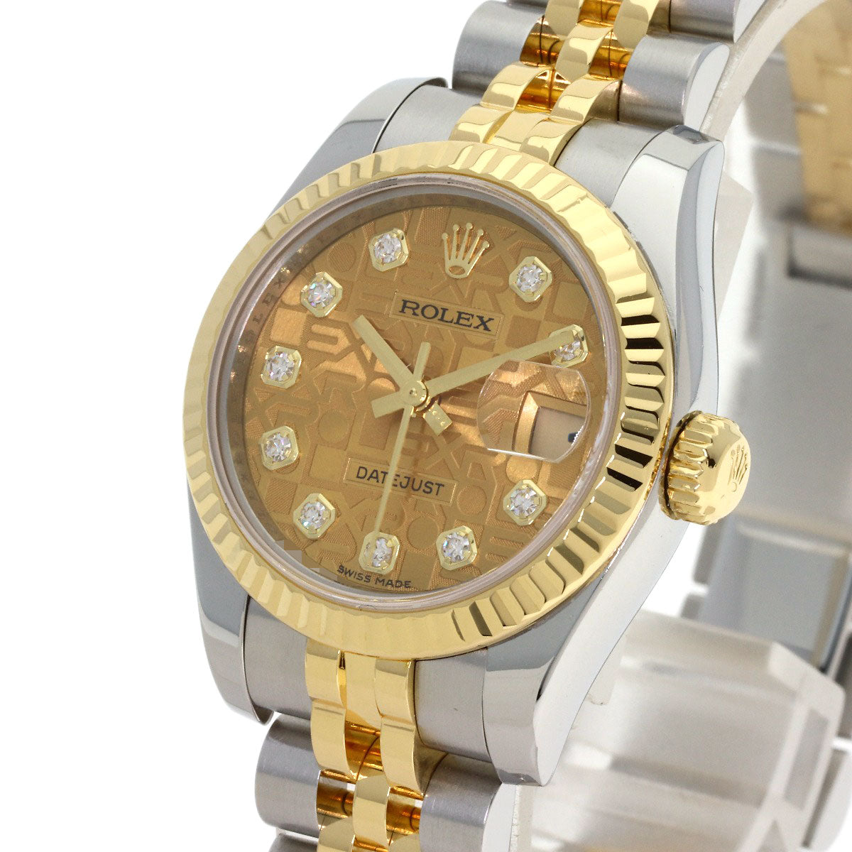 ROLEX DATEJUST 10P Diamond Watches 179173G Stainless Steel/SSxK18YG Ladies