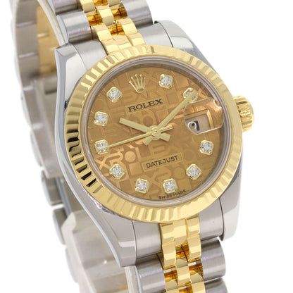 ROLEX DATEJUST 10P Diamond Watches 179173G Stainless Steel/SSxK18YG Ladies