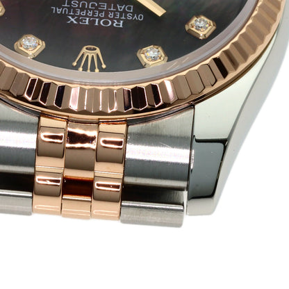 ROLEX DATEJUST 10P Diamond Watches 116231NG Stainless Steel/SSxK18PG mens
