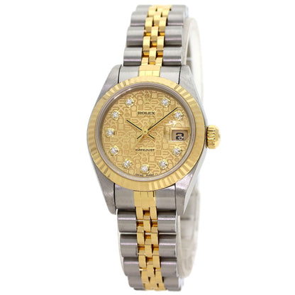 ROLEX DATEJUST 10P Diamond Watches 79173G Stainless Steel/SSxK18YG Ladies