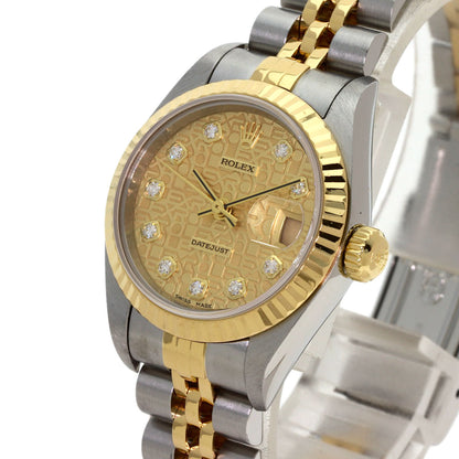 ROLEX DATEJUST 10P Diamond Watches 79173G Stainless Steel/SSxK18YG Ladies