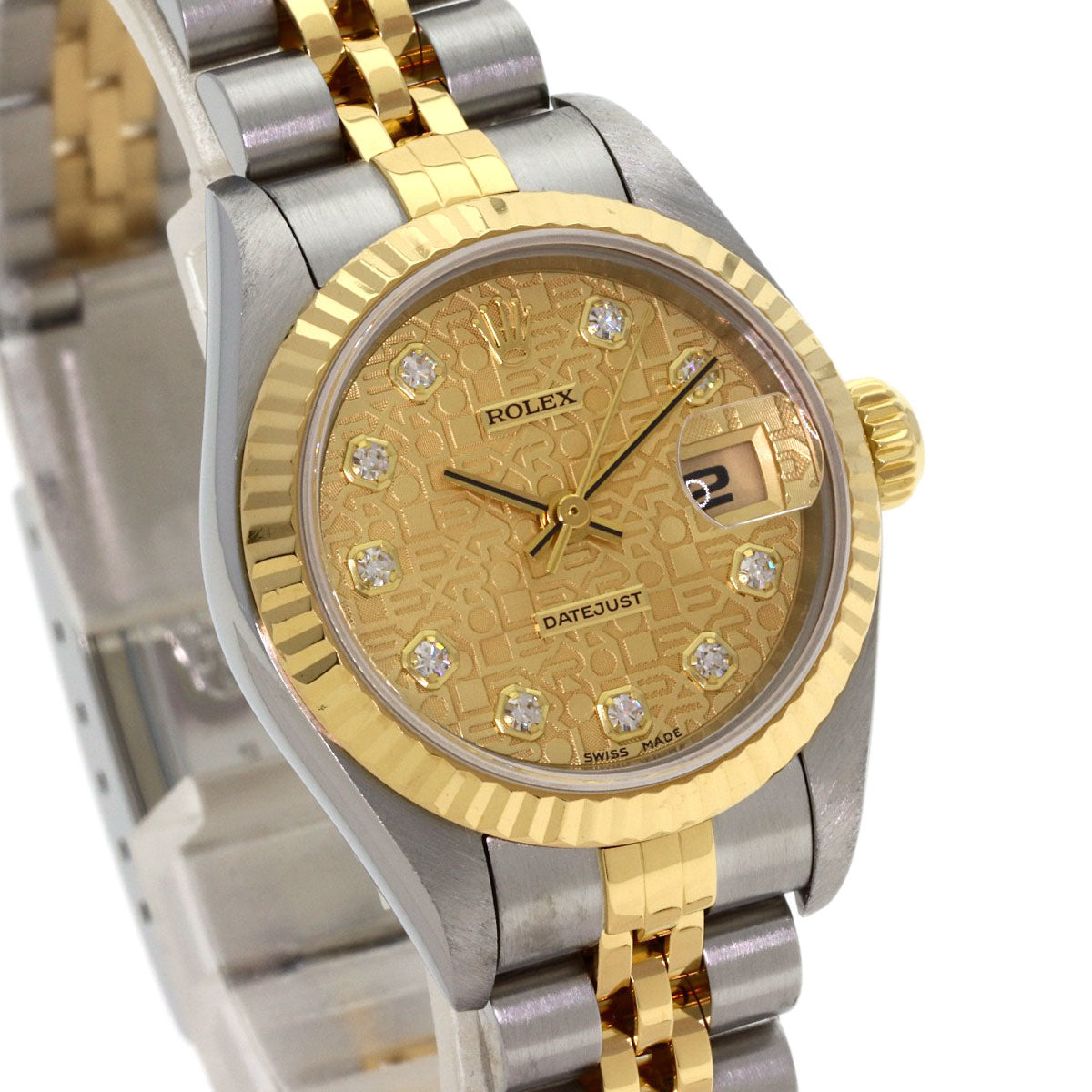 ROLEX DATEJUST 10P Diamond Watches 79173G Stainless Steel/SSxK18YG Ladies