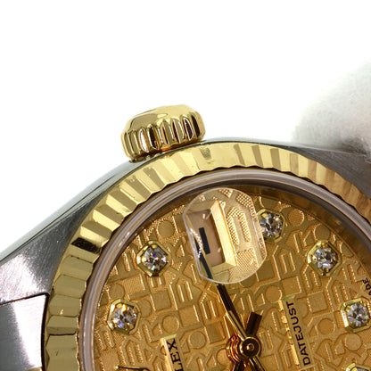 ROLEX DATEJUST 10P Diamond Watches 79173G Stainless Steel/SSxK18YG Ladies