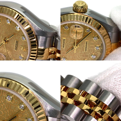 ROLEX DATEJUST 10P Diamond Watches 79173G Stainless Steel/SSxK18YG Ladies