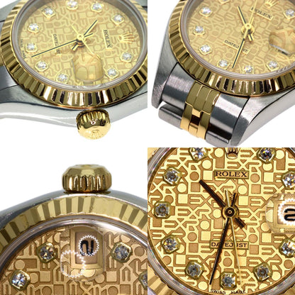 ROLEX DATEJUST 10P Diamond Watches 79173G Stainless Steel/SSxK18YG Ladies
