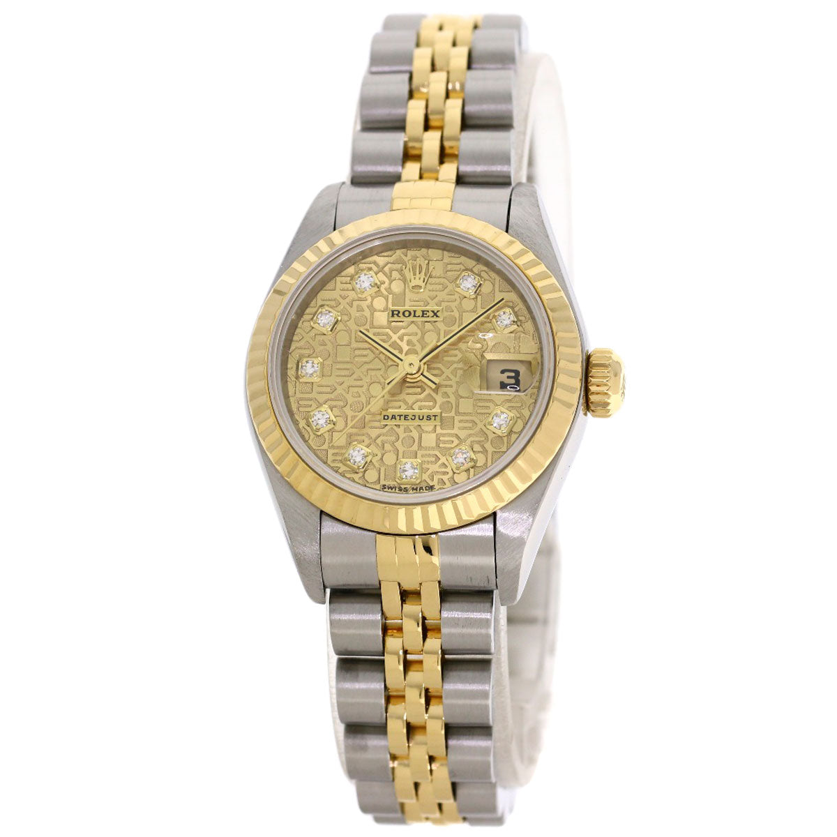 ROLEX DATEJUST 10P Diamond Watches 79173G Stainless Steel/SSxK18YG Ladies