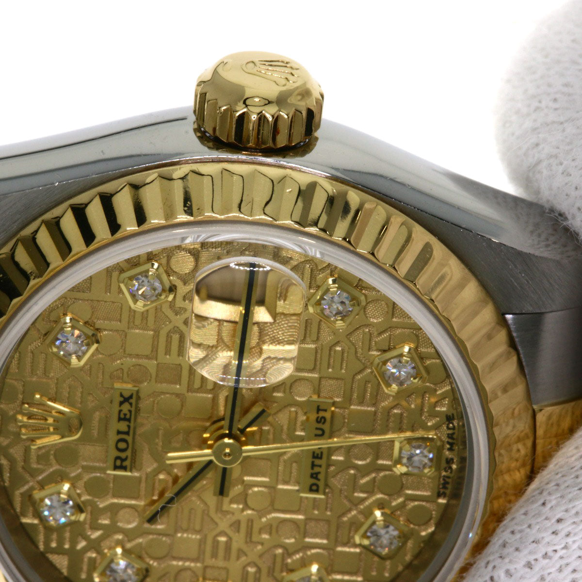 ROLEX DATEJUST 10P Diamond Watches 79173G Stainless Steel/SSxK18YG Ladies