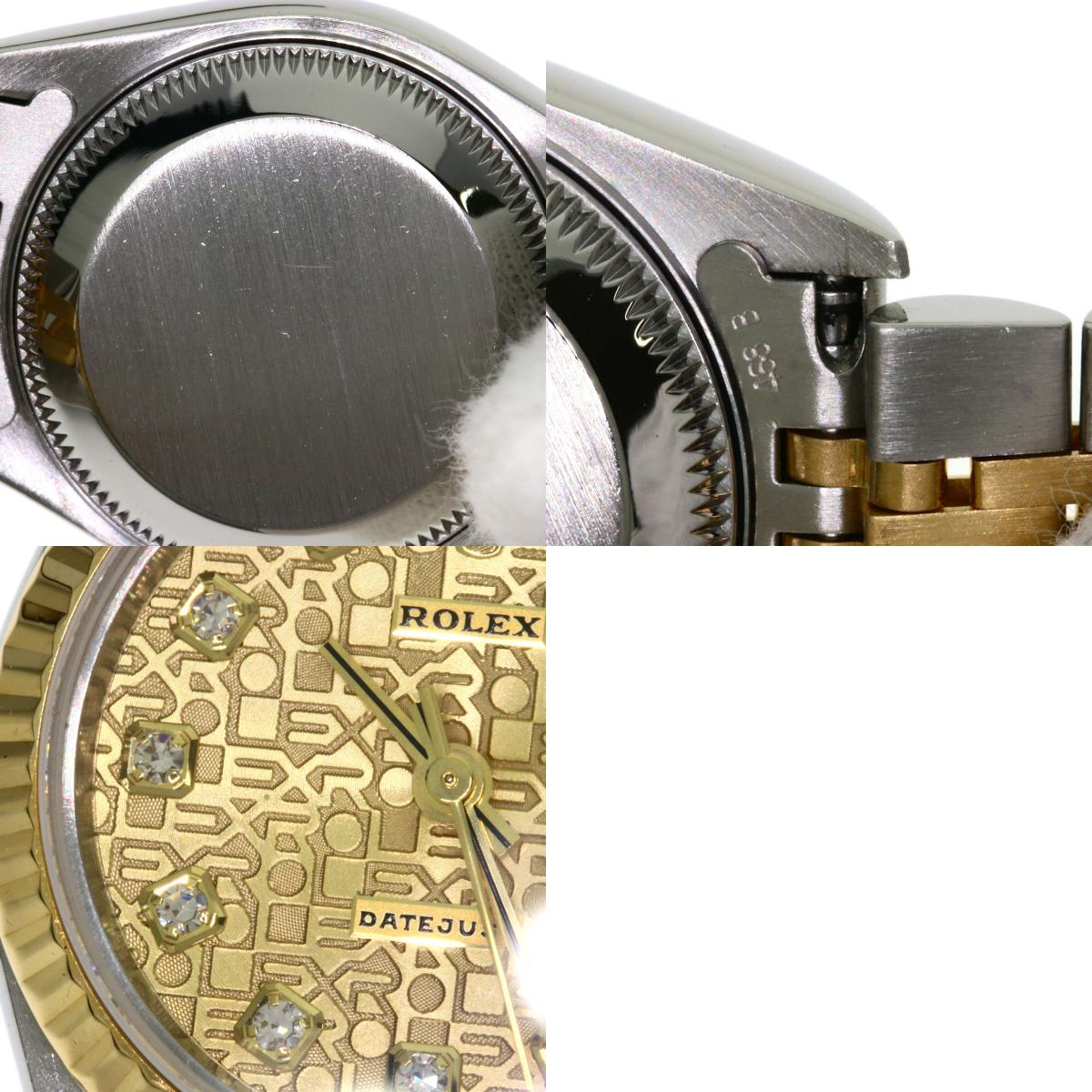 ROLEX DATEJUST 10P Diamond Watches 79173G Stainless Steel/SSxK18YG Ladies