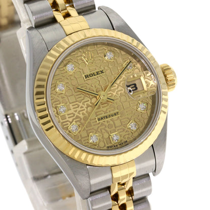 ROLEX DATEJUST 10P Diamond Watches 79173G Stainless Steel/SSxK18YG Ladies