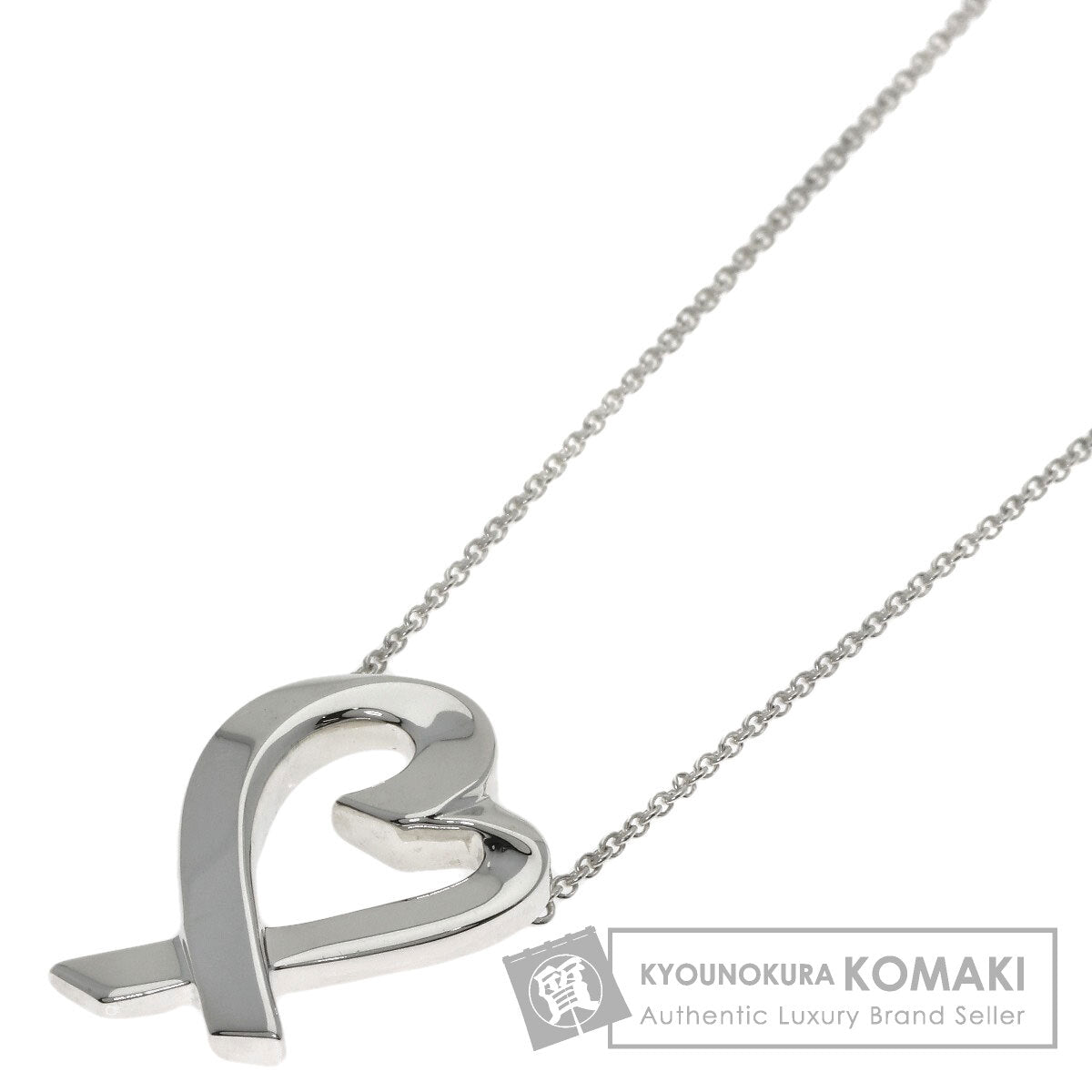 TIFFANY&Co. Loving heart Necklace Silver Ladies [Used]