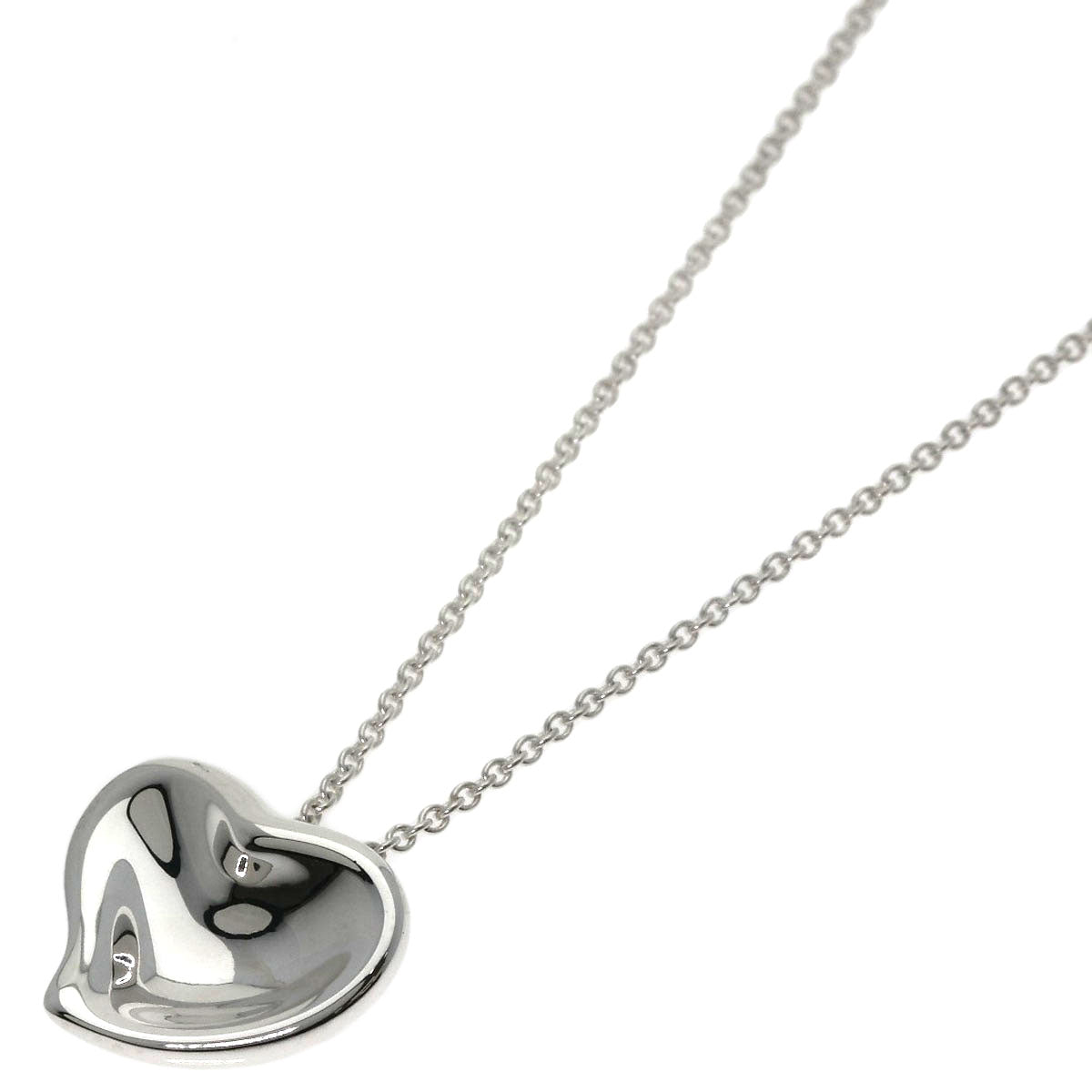 TIFFANY&Co. Full heart Necklace Silver Ladies [Used]