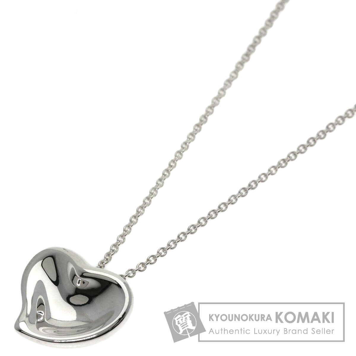 TIFFANY&Co. Full heart Necklace Silver Ladies [Used]