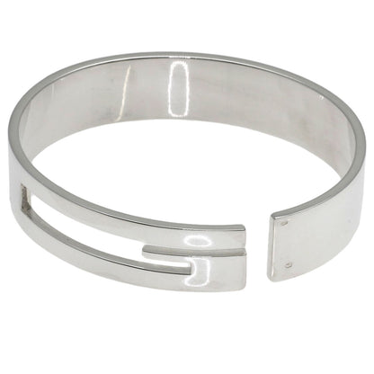 GUCCI Cutout G Logo Bangle Bracelet Silver unisex [Used]