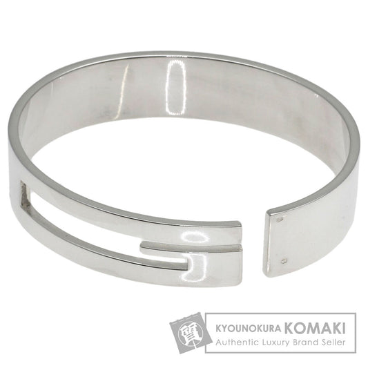 GUCCI Cutout G Logo Bangle Bracelet Silver unisex [Used]
