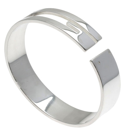 GUCCI Cutout G Logo Bangle Bracelet Silver unisex [Used]