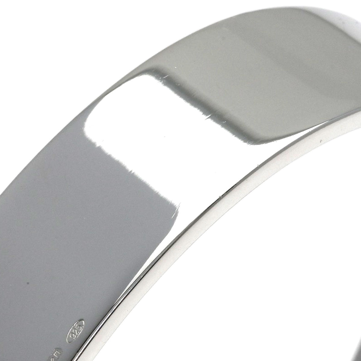 GUCCI Cutout G Logo Bangle Bracelet Silver unisex [Used]