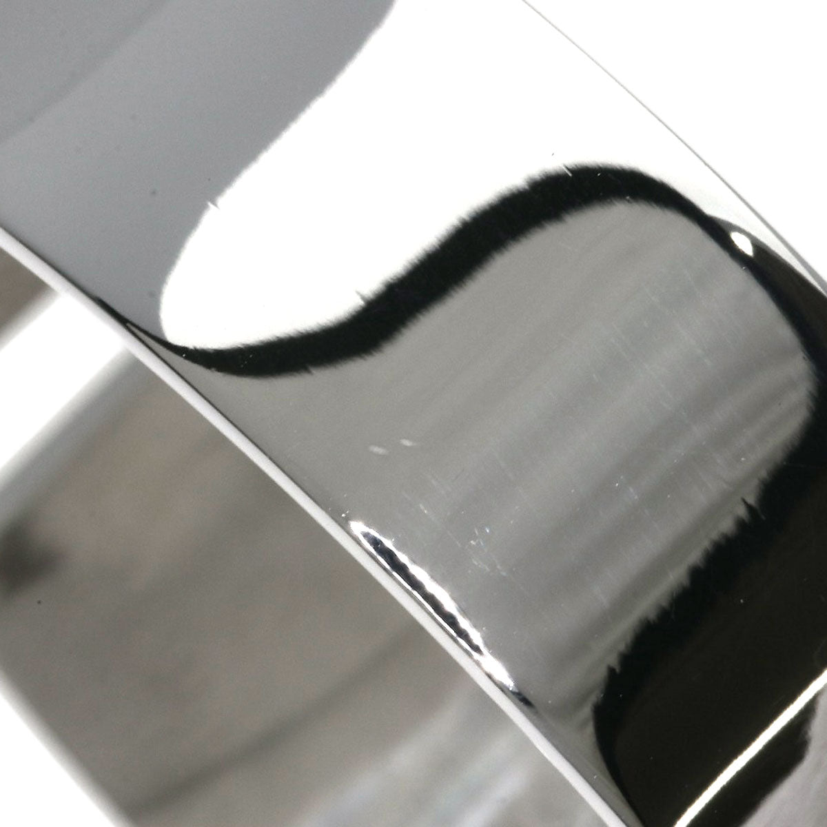 GUCCI Cutout G Logo Bangle Bracelet Silver unisex [Used]