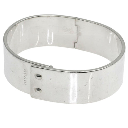 GUCCI Logo bangle Bracelet Silver Ladies [Used]