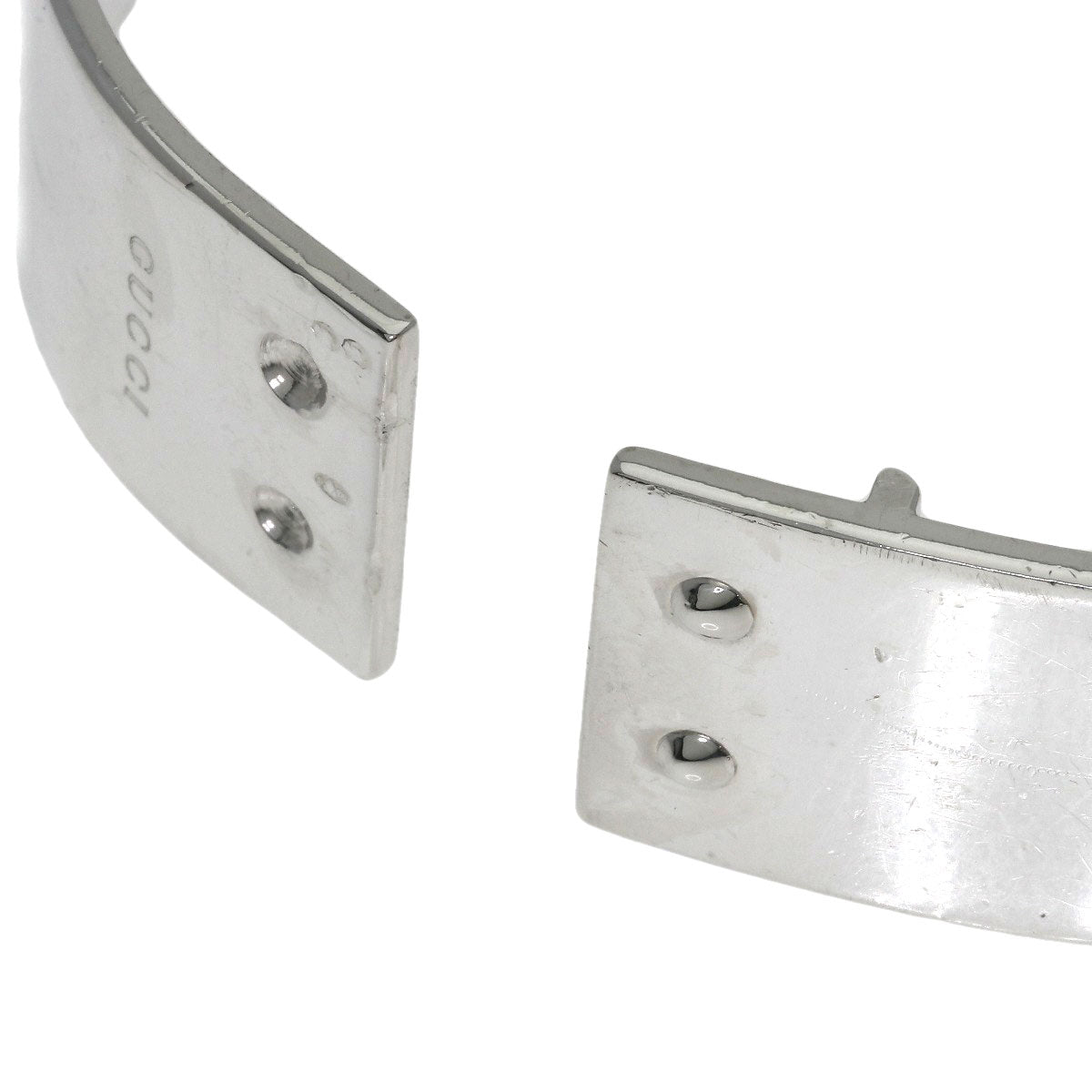 GUCCI Logo bangle Bracelet Silver Ladies [Used]