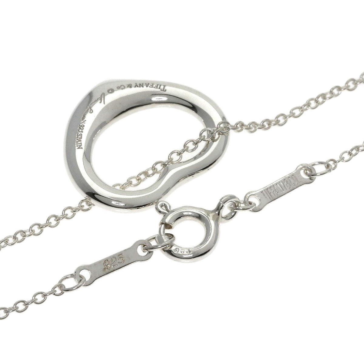 TIFFANY&Co. Open heart Necklace Silver Ladies [Used]