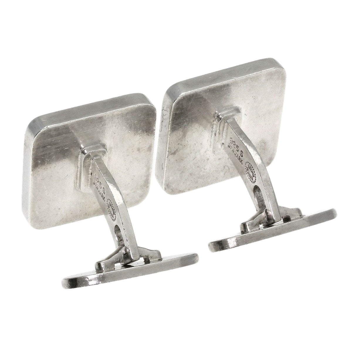 Georg Jensen Domino Enamel Vintage Cufflinks 93A cuffs Silver mens [Used]