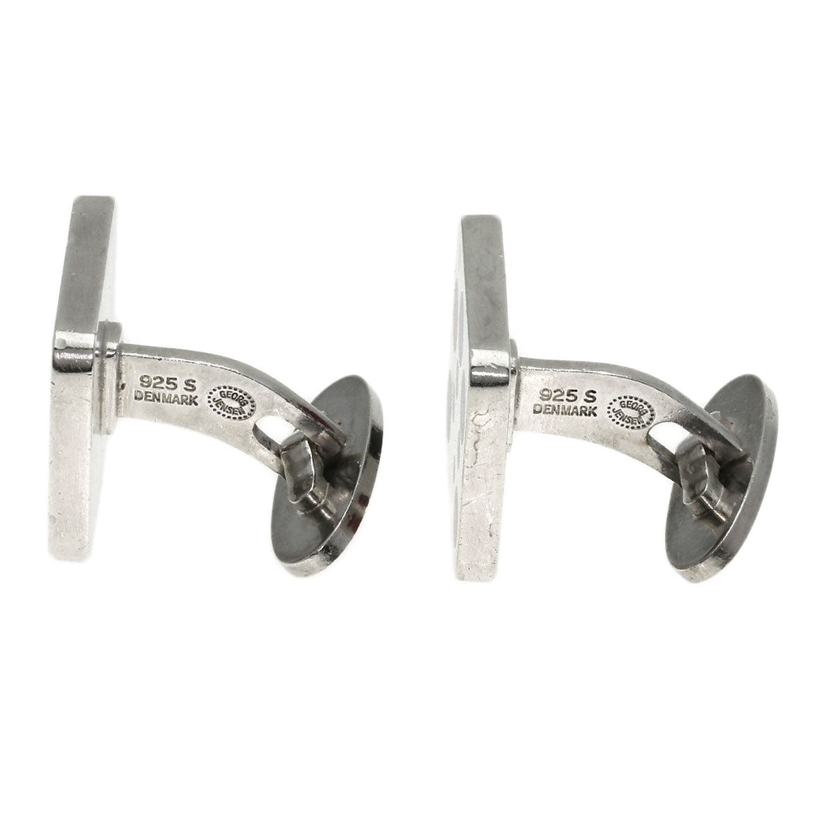 Georg Jensen Domino Enamel Vintage Cufflinks 93A cuffs Silver mens [Used]