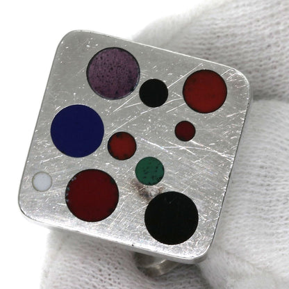 Georg Jensen Domino Enamel Vintage Cufflinks 93A cuffs Silver mens [Used]