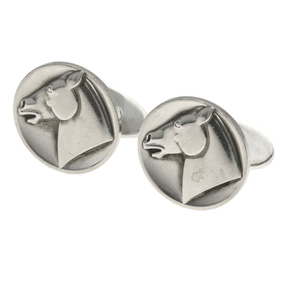 Georg Jensen Horse design cufflinks 63 cuffs Silver mens [Used]