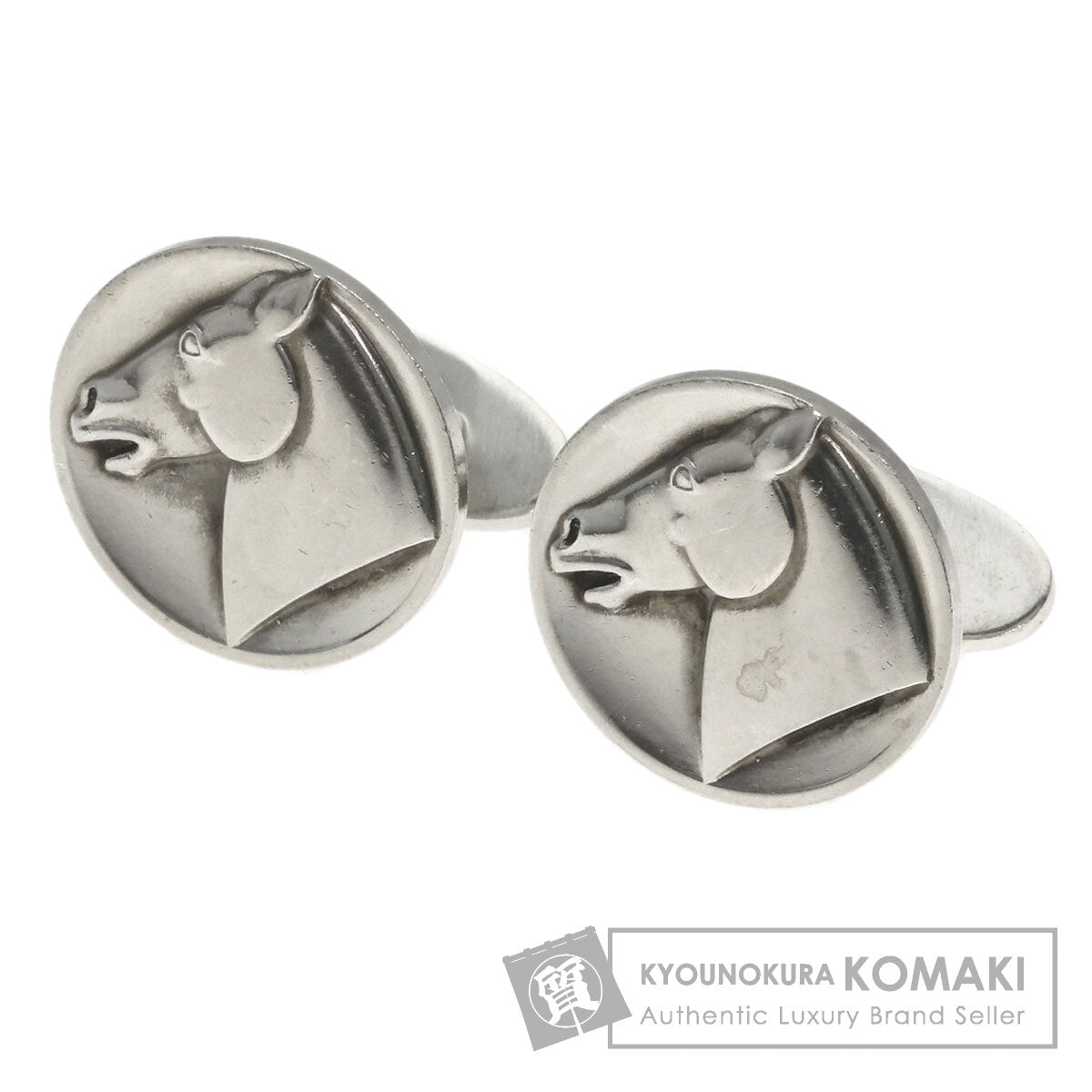 Georg Jensen Horse design cufflinks 63 cuffs Silver mens [Used]