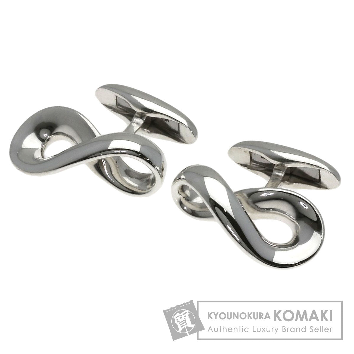 Georg Jensen Infinity Cufflinks cuffs Silver mens [Used]