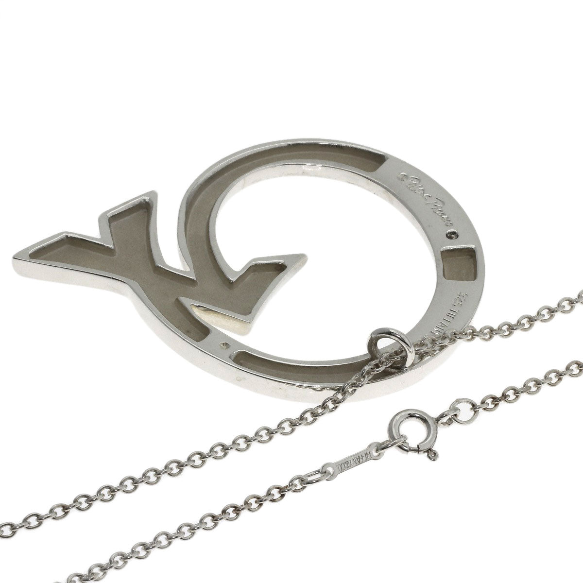 TIFFANY&Co. Love & Kiss Arrow Paloma Picasso Large Necklace Silver Ladies [Used]