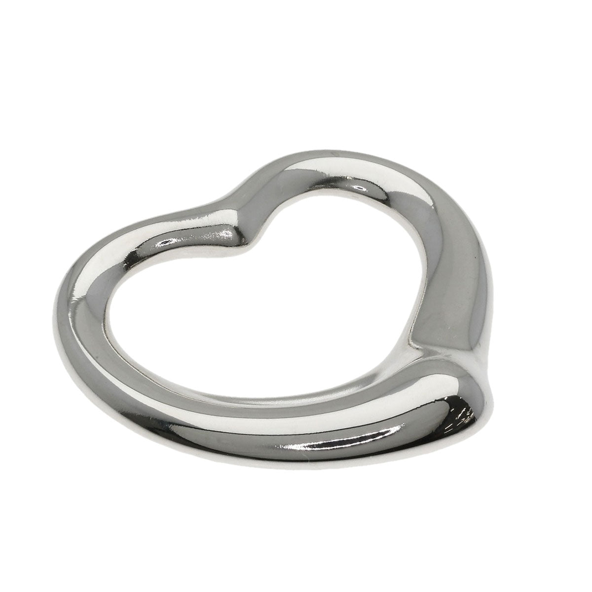 TIFFANY&Co. Open Heart Medium Top Pendant top Silver Ladies [Used]